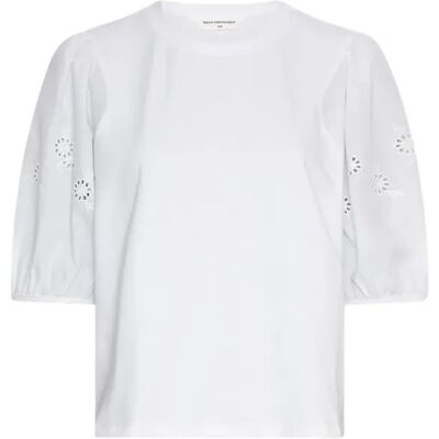 Dames-T-shirt 2/4 Moss Copenhagen Cebrina Blanc 36/38 Dames-T-shirt 2/4 Moss Copenhagen Cebrina Blanc 36/38