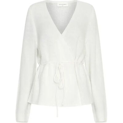 Damesvest Moss Copenhagen Miabelle Hope Wrap Blanc L/XL Damesvest Moss Copenhagen Miabelle Hope Wrap Blanc L/XL