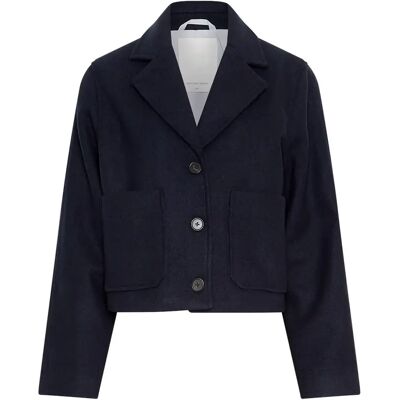 Korte wol vrouwenjas Moss Copenhagen Keola Secilia Bleu L/XL Korte wol vrouwenjas Moss Copenhagen Keola Secilia Bleu L/XL