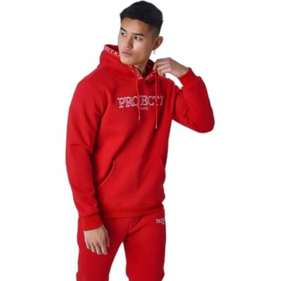 Capuchon sweatshirt met Contour borduursel Project X Paris Rouge S Capuchon sweatshirt met Contour borduursel Project X Paris Rouge S