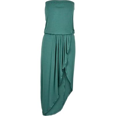 Bandeaujurk voor vrouwen Urban Classics viscose (Grandes tailles) Vert 5XL Bandeaujurk voor vrouwen Urban Classics viscose (Grandes tailles) Vert 5XL