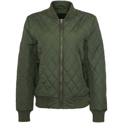 Urban Classics Damesstadsklassieker Klassieker nylon parka Vert XL Urban Classics Damesstadsklassieker Klassieker nylon parka Vert XL