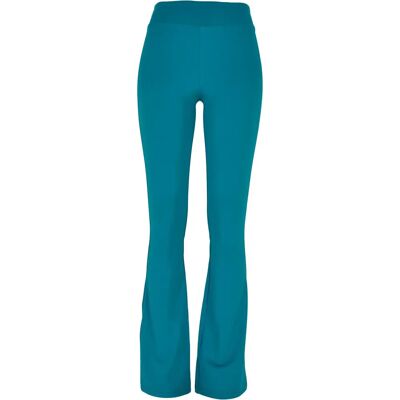 Legging flare hoge taille gerecycled grote maten vrouwen Urban Classics Vert 3XL Legging flare hoge taille gerecycled grote maten vrouwen Urban Classics Vert 3XL