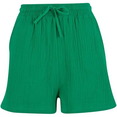 Damesshort Urban Classics Musselin Vert 5XL Damesshort Urban Classics Musselin Vert 5XL