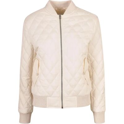 Damesjack van nylon met diamant Urban Classics Blanc XL Damesjack van nylon met diamant Urban Classics Blanc XL