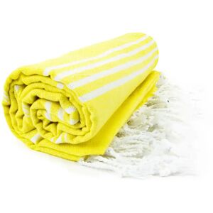 The One Towelling Geel/Wit 100x180cm Sultan Badlaken The One Towelling Geel/Wit 100x180cm Sultan Badlaken