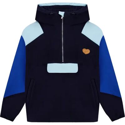 Dames fleece met capuchon Maison Labiche Kossuth Coeur Bleu XS/S Dames fleece met capuchon Maison Labiche Kossuth Coeur Bleu XS/S