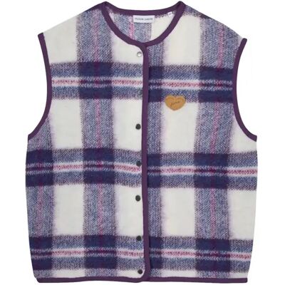 Mouwloze fleece voor dames Maison Labiche Loing Jacquard Violet XL Mouwloze fleece voor dames Maison Labiche Loing Jacquard Violet XL