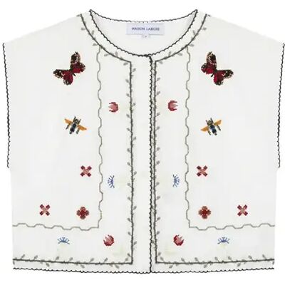 Damesgilet Maison Labiche Bessin Butterfly Beige L Damesgilet Maison Labiche Bessin Butterfly Beige L