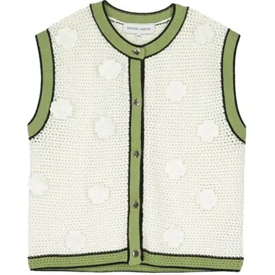 Damesgilet Maison Labiche Quenu Flowers Noir M/L Damesgilet Maison Labiche Quenu Flowers Noir M/L