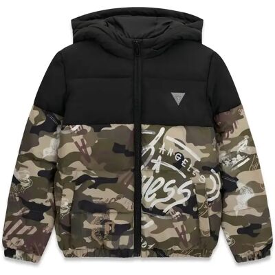 Kinderjas met capuchon Guess Multicolore 12 jaar oud Kinderjas met capuchon Guess Multicolore 12 jaar oud