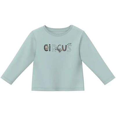 Katoenen T-shirt met print aan de voorkant en geribbelde rand voor baby's s.Oliver Turquoise 12 maanden Katoenen T-shirt met print aan de voorkant en geribbelde rand voor baby's s.Oliver Turquoise 12 maanden