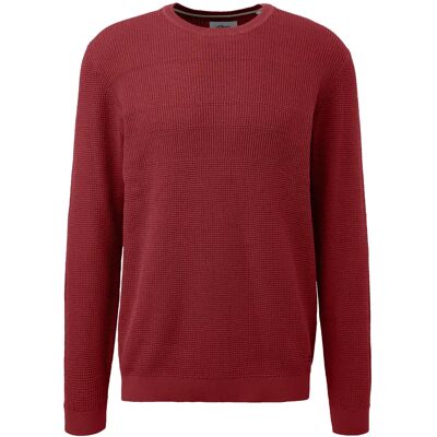 Ronde Col Pull Katoen Mix van Patronen s.Oliver Rouge 2XL Ronde Col Pull Katoen Mix van Patronen s.Oliver Rouge 2XL