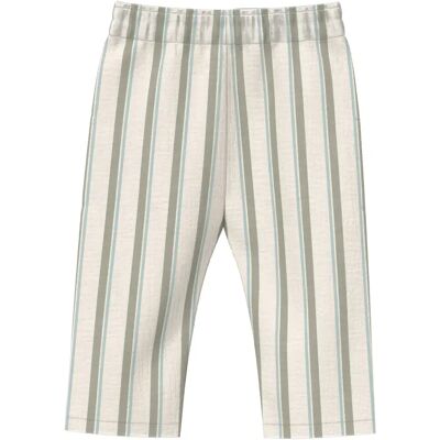 Gestreepte dubbele stof broek met elastische taille voor baby's s.Oliver Beige 2 jaar Gestreepte dubbele stof broek met elastische taille voor baby's s.Oliver Beige 2 jaar