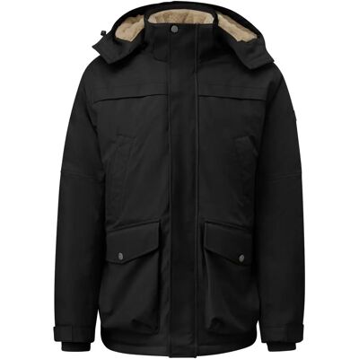 Buitenjack met capuchon en Teddy-pluche details s.Oliver Noir XL Buitenjack met capuchon en Teddy-pluche details s.Oliver Noir XL