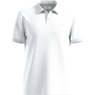 Katoenen piqué polo s.Oliver Blanc 3XL lang Katoenen piqué polo s.Oliver Blanc 3XL lang