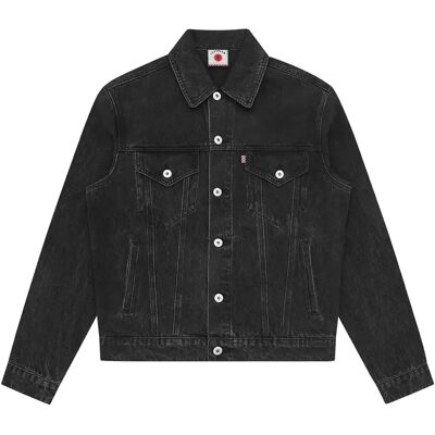 Denim jack Icecream Trucker Spray Paint Dog Noir M Denim jack Icecream Trucker Spray Paint Dog Noir M
