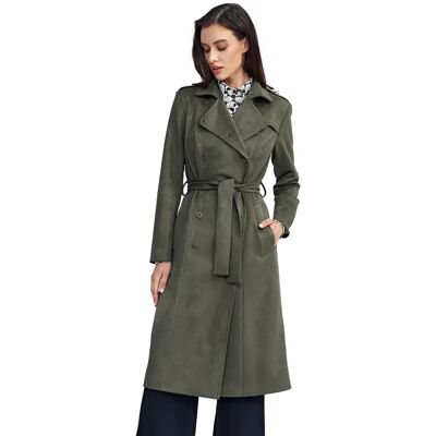 Dames dubbele jas Nife Nubuck Vert 38 Dames dubbele jas Nife Nubuck Vert 38