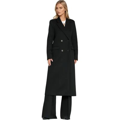 Dames dubbele jas Nife Elegant Noir 42 Dames dubbele jas Nife Elegant Noir 42