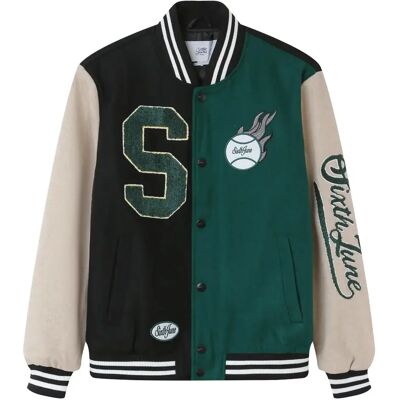 Bicolore universitaire jack Sixth June Noir L Bicolore universitaire jack Sixth June Noir L