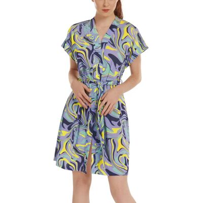 Vrouwelijke zomerjurk met riem Lisca Palma Violet L Vrouwelijke zomerjurk met riem Lisca Palma Violet L