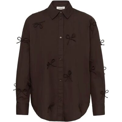 Vrouwenblouse Soaked in Luxury SLJoa Marron L Vrouwenblouse Soaked in Luxury SLJoa Marron L