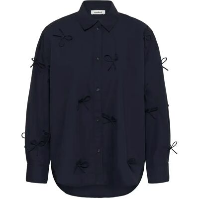 Dameshemd Soaked in Luxury Joa Bow Bleu L Dameshemd Soaked in Luxury Joa Bow Bleu L