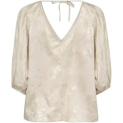 Vrouwenblouse Soaked in Luxury Kitty Grijs L Vrouwenblouse Soaked in Luxury Kitty Grijs L