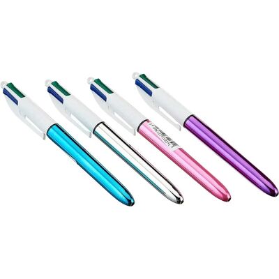 Standhouder 20 4-kleuren kinderpennen BIC Shine Multicolore TU Standhouder 20 4-kleuren kinderpennen BIC Shine Multicolore TU