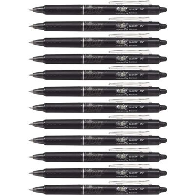 Set van 12 balpennen BIC Pilot Frixion Clicker Noir TU Set van 12 balpennen BIC Pilot Frixion Clicker Noir TU