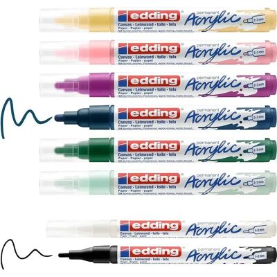 Gekleurde textielmarkers edding (x8) Multicolore TU Gekleurde textielmarkers edding (x8) Multicolore TU