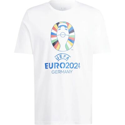 Adidas T-shirt Allemagne Official Emblem Euro 2024 Blanc M Adidas T-shirt Allemagne Official Emblem Euro 2024 Blanc M