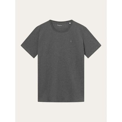 Badge T-shirt KnowledgeCotton Apparel Loke Gris M Badge T-shirt KnowledgeCotton Apparel Loke Gris M