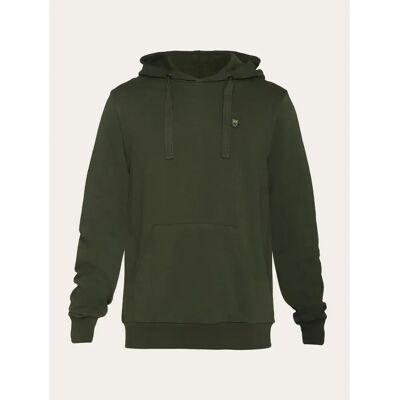 Hooded sweatshirt met badge KnowledgeCotton Apparel Arvid Basic Vert XS Hooded sweatshirt met badge KnowledgeCotton Apparel Arvid Basic Vert XS