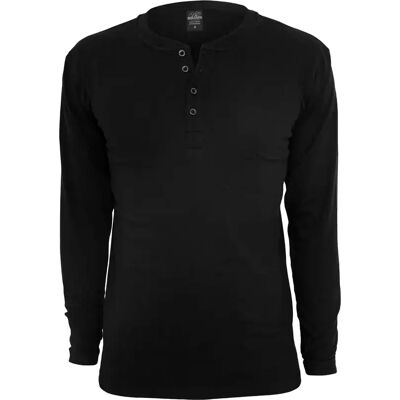 Urban Classics Urban Klassiek basis henley T-shirt Noir XL Urban Classics Urban Klassiek basis henley T-shirt Noir XL
