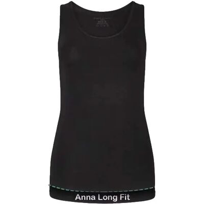 Damestanktop Bamboo Basics Anna Long Fit (x2) Noir 2XL Damestanktop Bamboo Basics Anna Long Fit (x2) Noir 2XL