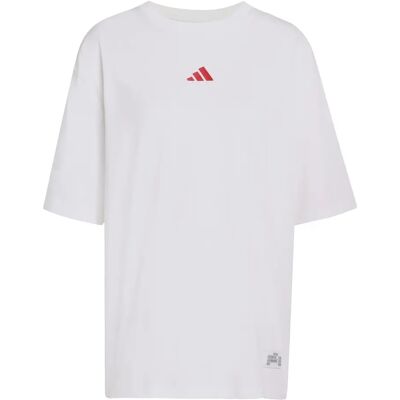 Dames-T-shirt oversized adidas Mini Embroidery Blanc M Dames-T-shirt oversized adidas Mini Embroidery Blanc M