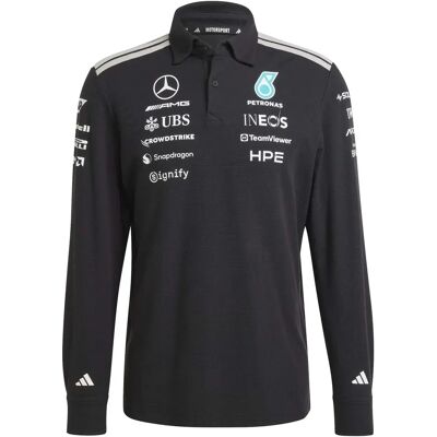 Adidas Mercedes AMG lange mouwen katoen polo Petronas Formula One Team Engineers Noir L Adidas Mercedes AMG lange mouwen katoen polo Petronas Formula One Team Engineers Noir L