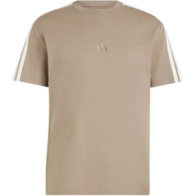 Normaal T-shirt adidas 3-Stripes Beige 3XL Normaal T-shirt adidas 3-Stripes Beige 3XL