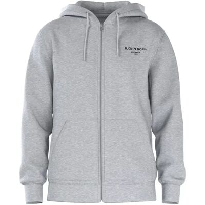 Hooded sweatshirt met rits Björn Borg Essential 1 Gris M Hooded sweatshirt met rits Björn Borg Essential 1 Gris M