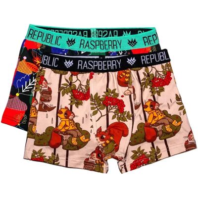 Kinderboxershorts Raspberry Republic (x2) Multicolore 52/55 Kinderboxershorts Raspberry Republic (x2) Multicolore 52/55
