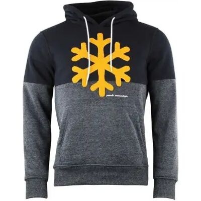Hooded sweatshirt Peak Mountain Carlo Zwart M Hooded sweatshirt Peak Mountain Carlo Zwart M