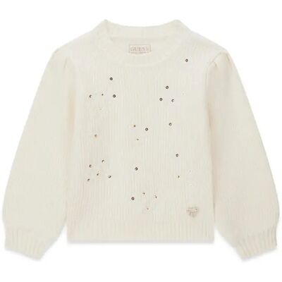 Trui voor babymeisjes Guess K6BR02-Z1280 Blanc 18 maanden Trui voor babymeisjes Guess K6BR02-Z1280 Blanc 18 maanden
