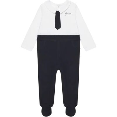 Romper voor babyjongens Guess Blanc 6/9 maanden Romper voor babyjongens Guess Blanc 6/9 maanden