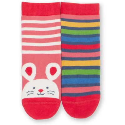 Baby sokken Kite Mouse Grippy (x2) Multicolore 18/24 maanden Baby sokken Kite Mouse Grippy (x2) Multicolore 18/24 maanden