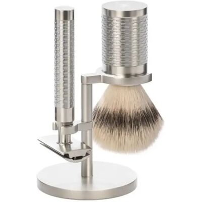 Inox Scheermes Set met Borstel Mühle Rocca (x3) Argenté TU Inox Scheermes Set met Borstel Mühle Rocca (x3) Argenté TU