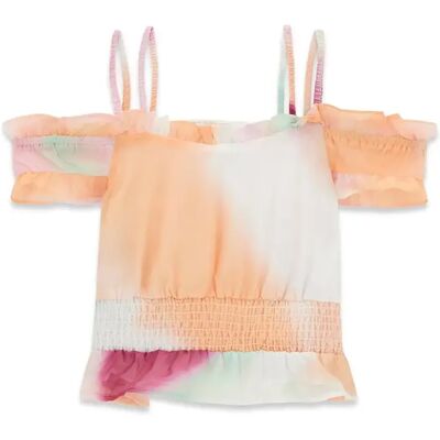 Chiffon meisjestanktop Guess Beige 8 ans Chiffon meisjestanktop Guess Beige 8 ans