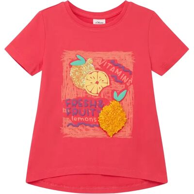 T-shirt Loose Fit met pailletten en Foam-print voor meisje s.Oliver Rouge 2/3 jaar T-shirt Loose Fit met pailletten en Foam-print voor meisje s.Oliver Rouge 2/3 jaar