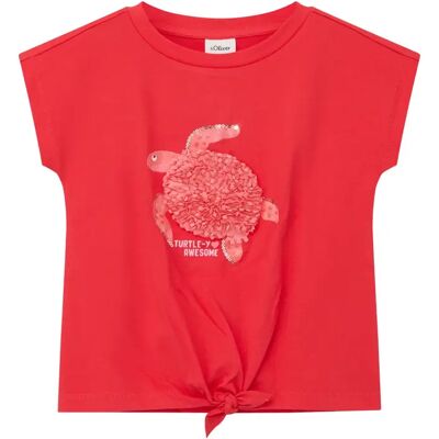 T-shirt met omkeerbare bedrukking en pailletten en applicatie meisje s.Oliver Rouge 2/3 jaar T-shirt met omkeerbare bedrukking en pailletten en applicatie meisje s.Oliver Rouge 2/3 jaar