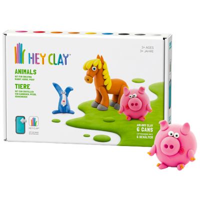 Tomy Hey Clay Dieren Medium Boetseerset â 6 stuks Tomy Hey Clay Dieren Medium Boetseerset â 6 stuks